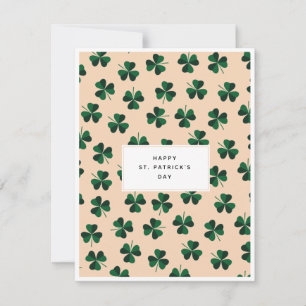 Minimalistisch Pattern St. Patrick's Day Card Feestdagenkaart