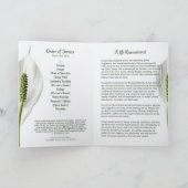 Minimalistisch Peace Lily dubbelgevouwen rouwprogr (Binnen)