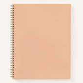Minimalistisch peach en goudmonogram met linkerhan notitieboek (Voorkant)