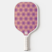 Minimalistisch peach en Paars modern monogram Pickleball Paddle (Voorkant)