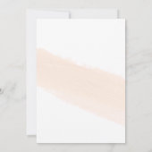 Minimalistisch penseel | Blush Pink Stripe Weddens Kaart (Achterkant)