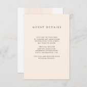 Minimalistisch penseel | Blush roze gastinformatie Informatiekaartje (Voorkant / Achterkant)