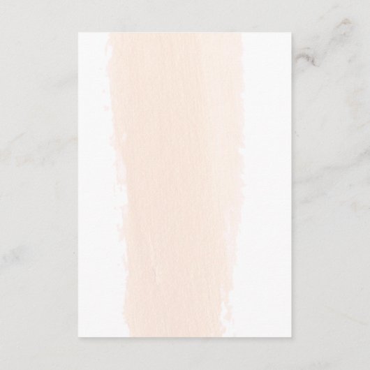 Minimalistisch penseel | Blush roze gastinformatie Informatiekaartje (Achterkant)