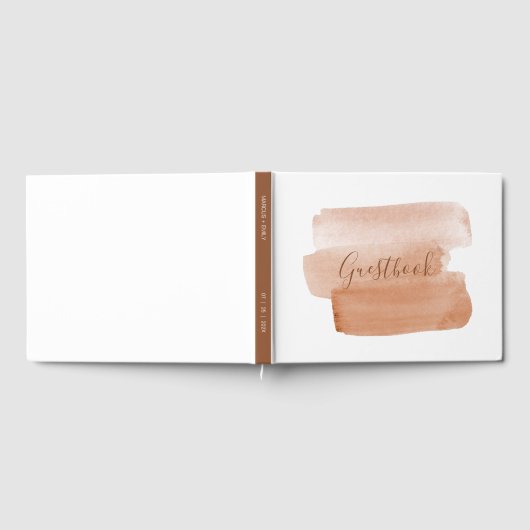 Minimalistisch penseel voor moderne Waterverf Gastenboek (Volledig)