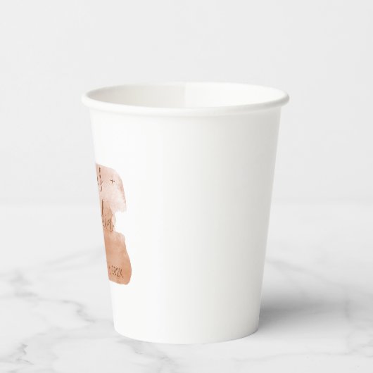 Minimalistisch penseel voor moderne Waterverf Papieren Bekers (Links)