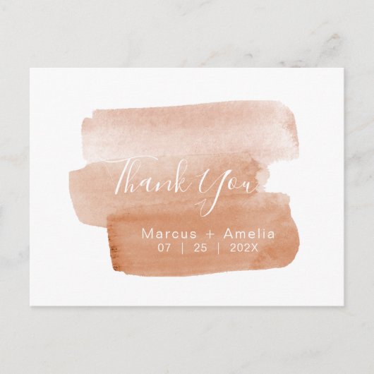 Minimalistisch penseelgebruik voor moderne Waterve Briefkaart (Voorkant)