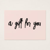 Minimalistisch penseelScript Blush roze cadeaucert Visitekaartje (Voorkant)