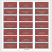 Minimalistisch penseelscript & elegantie Gastadres Sticker (Vel)