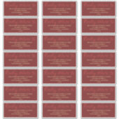 Minimalistisch penseelscript & elegantie Gastadres Sticker (Voorkant)