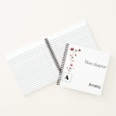 Minimalistisch pensioen monogram waterverf zwart notitieboek (Binnen)