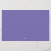 Minimalistisch periwinkle 2-grensmonogram briefpapier (Achterkant)