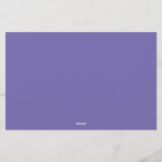 Minimalistisch periwinkle 2-grensmonogram briefpapier (Achterkant)