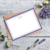 Minimalistisch periwinkle 2-grensmonogram