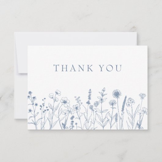Minimalistisch Periwinkle Wildflower Vrijgezellenf Bedankkaart (Voorkant)