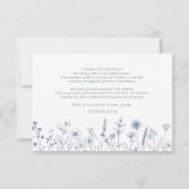Minimalistisch Periwinkle Wildflower Vrijgezellenf Bedankkaart (Achterkant)
