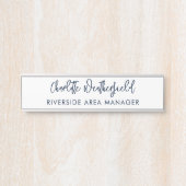 Minimalistisch personeel scriptbedrijf deurbordje (Voorkant)