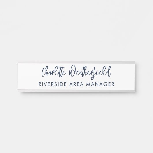 Minimalistisch personeel scriptbedrijf deurbordje (Voorkant)