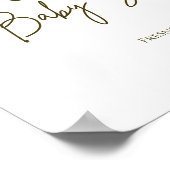 Minimalistisch perzik bloemen welkom Poster (Hoek)