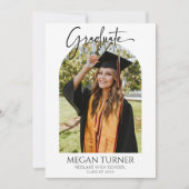 Minimalistisch Photo Arch-Afstuderen Aankondiging (Voorkant)