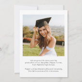 Minimalistisch Photo Arch-Afstuderen Aankondiging (Achterkant)