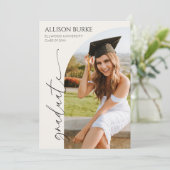 Minimalistisch Photo Arch-Afstuderen Aankondiging (Staand voorkant)