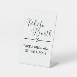 Minimalistisch Photo Booth-teken Reclamebord Met Voetstuk
