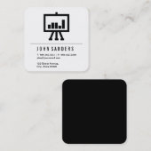 Minimalistisch pictogram met streepjesgrafiek vierkante visitekaartje (Voorkant / Achterkant)