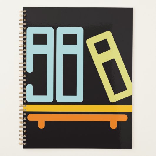 Minimalistisch pictogram voor boekenplank planner (Voorkant)