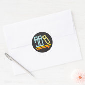 Minimalistisch pictogram voor boekenplank ronde sticker