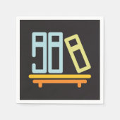 Minimalistisch pictogram voor boekenplank servet (Voorkant)