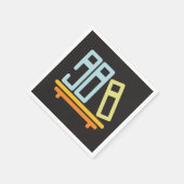 Minimalistisch pictogram voor boekenplank servet (Hoek)