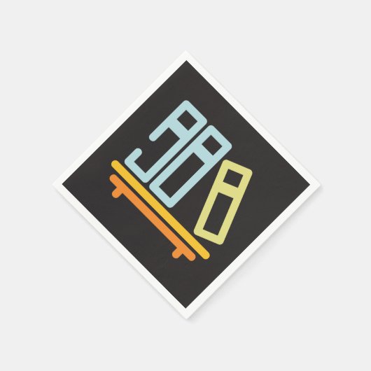 Minimalistisch pictogram voor boekenplank servet (Hoek)