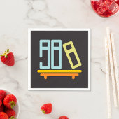 Minimalistisch pictogram voor boekenplank servet