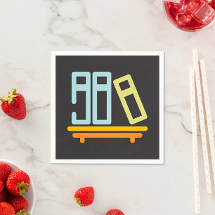 Minimalistisch pictogram voor boekenplank servet