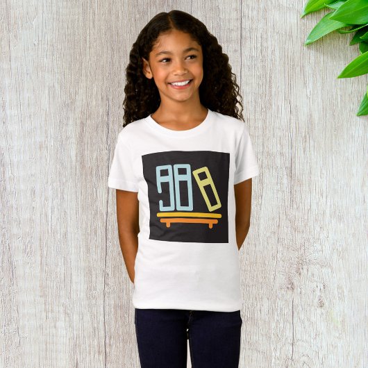 Minimalistisch pictogram voor boekenplank t-shirt