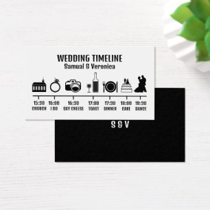 Minimalistisch pictogram voor lijntijdkaart visitekaartje