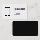 Minimalistisch pictogram voor telefoon visitekaartje (Voorkant / Achterkant)