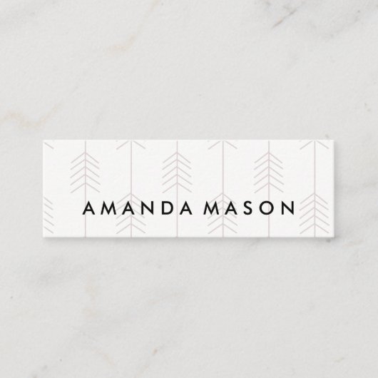 minimalistisch | Pijlpatroon Mini Visitekaartje (Voorkant)