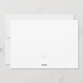 Minimalistisch Pink Star Handgetrokken 3-fotoscrip Feestdagenkaart (Achterkant)