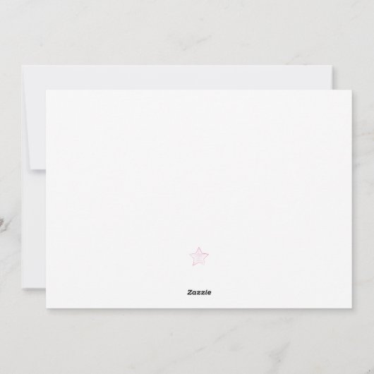 Minimalistisch Pink Star Handgetrokken 3-fotoscrip Feestdagenkaart (Achterkant)