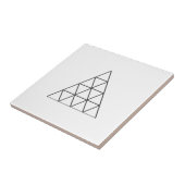 Minimalistisch piramidezakje grijs wit tegeltje (Zijkant)