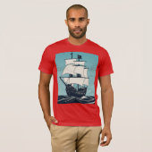 Minimalistisch Pirate Character T-Shirt Design (Voorkant volledig)