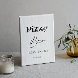 Minimalistisch Pizza Bar Teken Pizza repetitie din Poster
