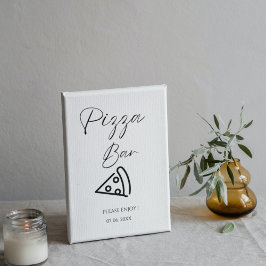 Minimalistisch Pizza Bar Teken Pizza repetitie din Poster