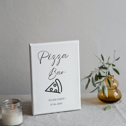 Minimalistisch Pizza Bar Teken Pizza repetitie din Poster