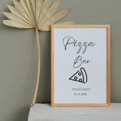 Minimalistisch Pizza Bar Teken Pizza repetitie din Poster