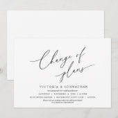 Minimalistisch, Plannen Gewijzigd, wijzig de datum Kaart (Voorkant / Achterkant)