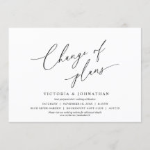 Minimalistisch, Plannen Gewijzigd, wijzig de datum