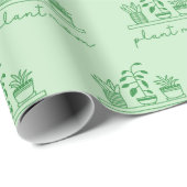 Minimalistisch Plant Moeder Schattige Plant Lover Cadeaupapier (Rol Hoek)