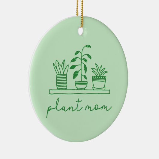 Minimalistisch Plant Moeder Schattige Plant Lover Keramisch Ornament (Rechts)